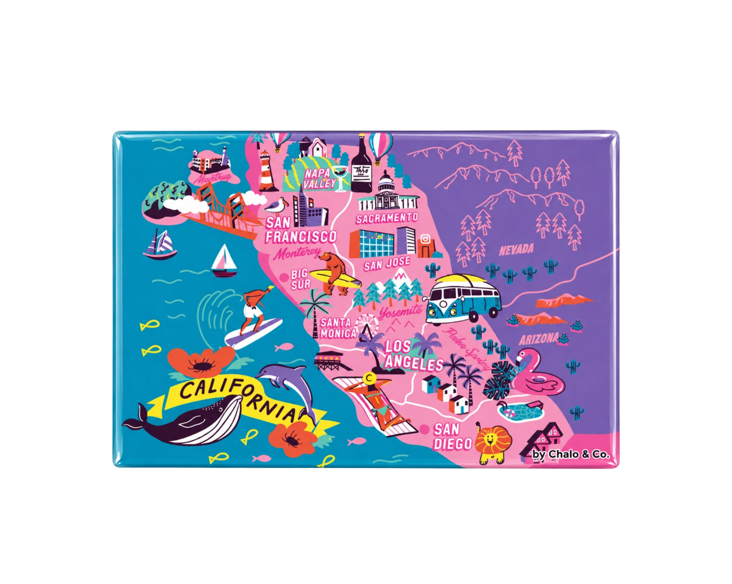 California Map Magnet