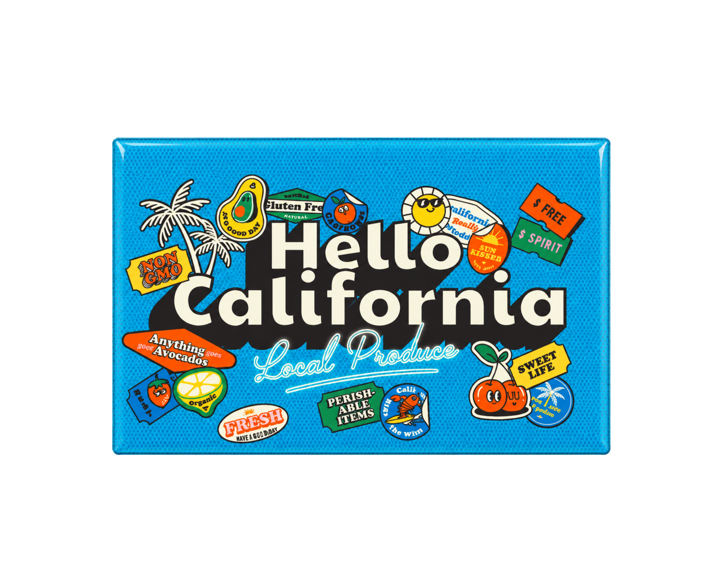 California Hello Typo Magnet