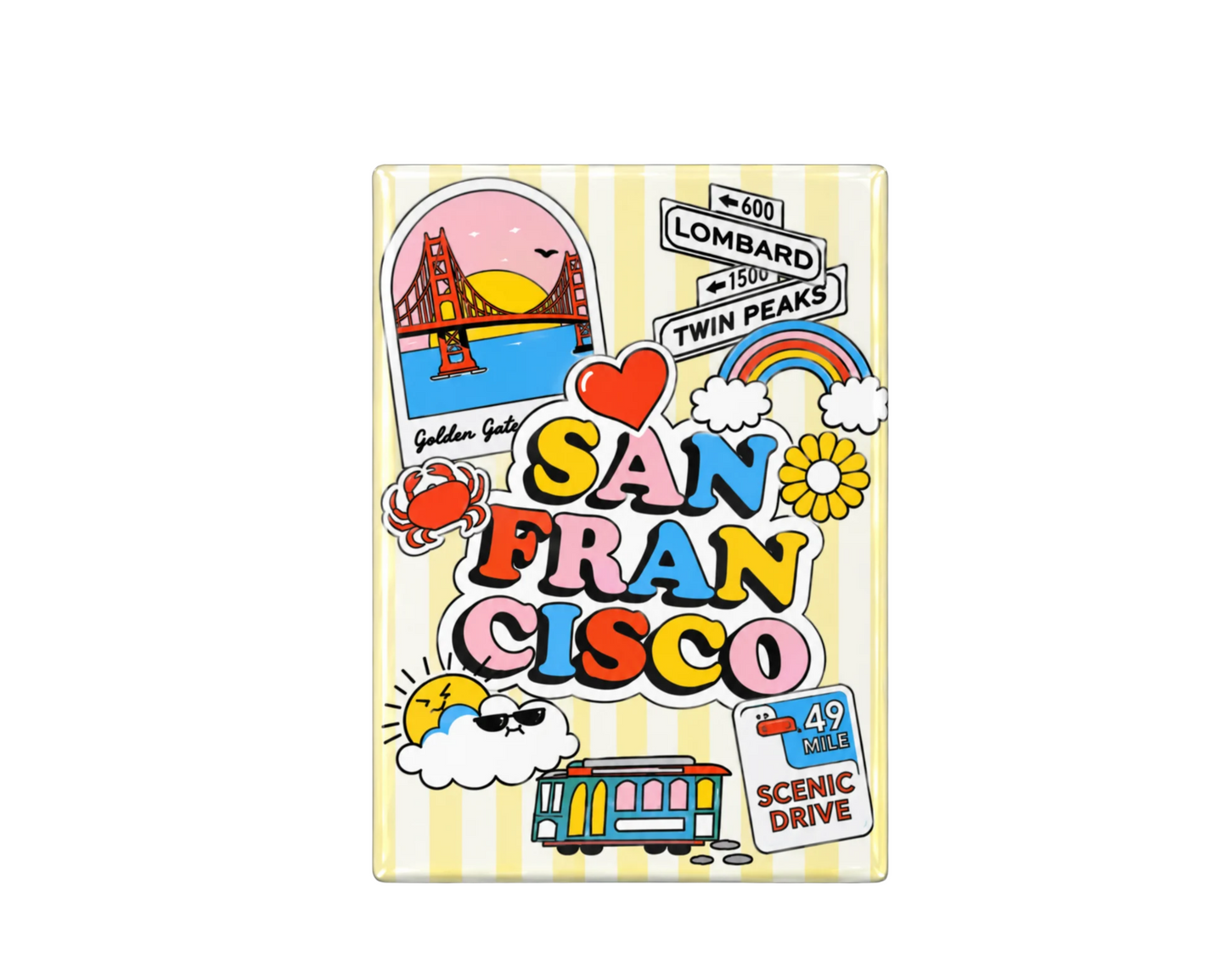 San Francisco Sticker Icons Magnet