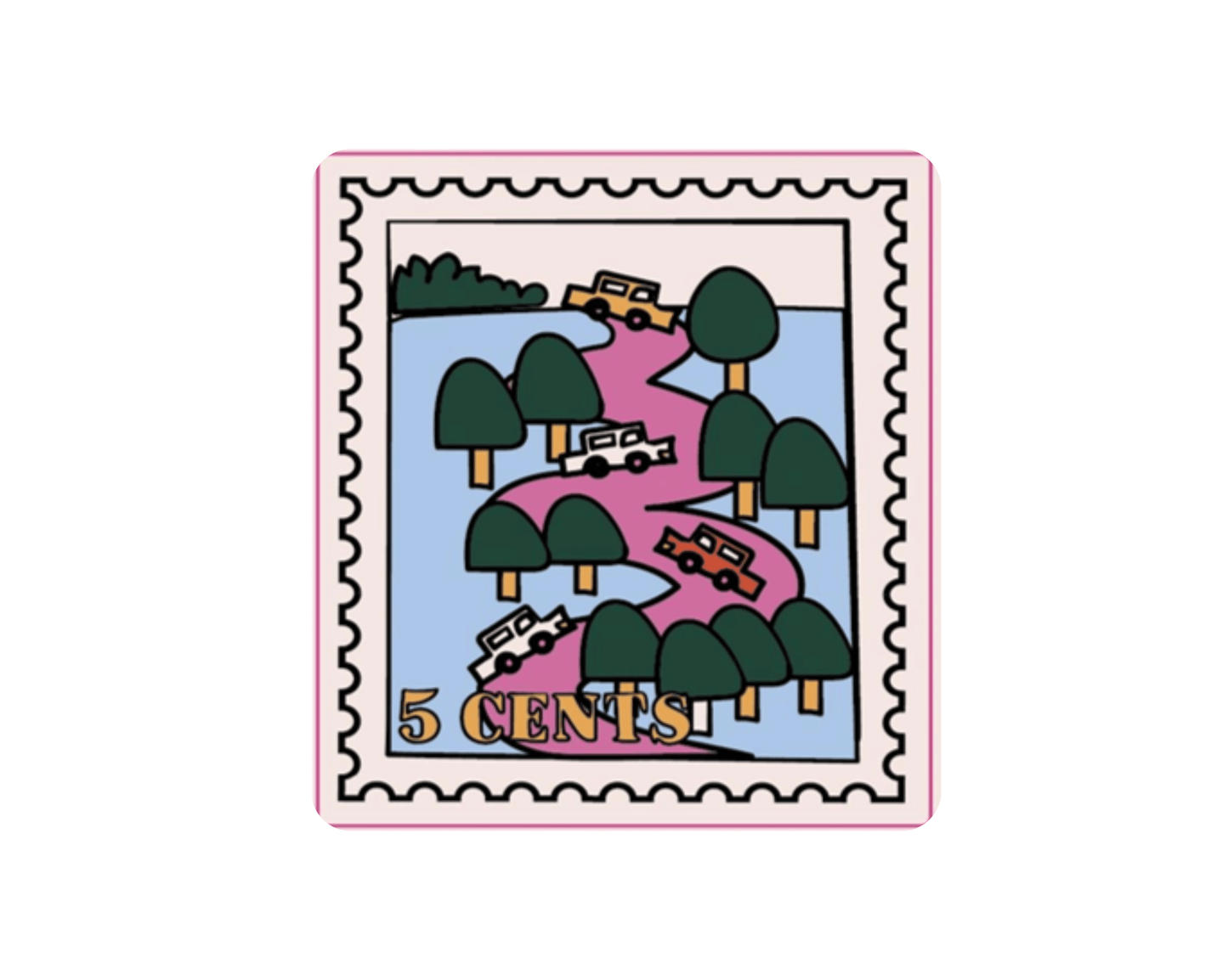 SF Lombard Stamp Sticker