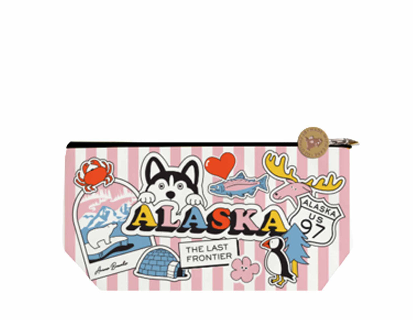 Alaska Iconic Symbols Medium Pouch
