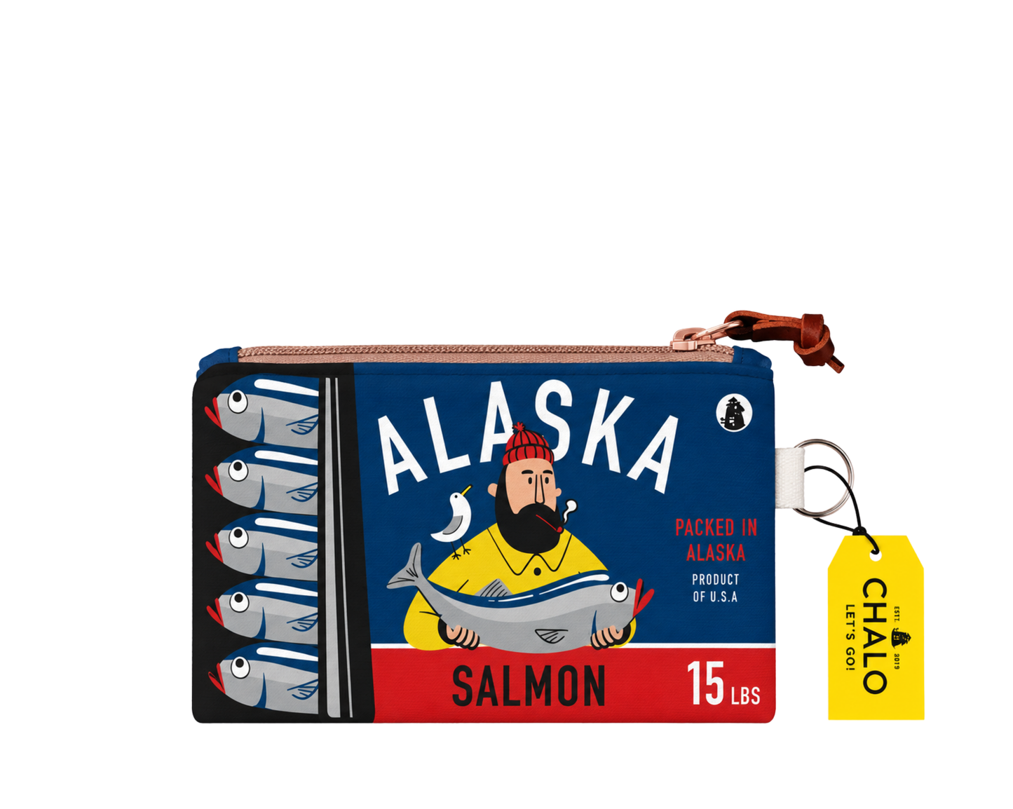 Alaska Salmon Can Small Pouch Blue