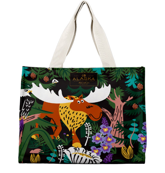 Alaska Moose Lifestyle Travel Tote