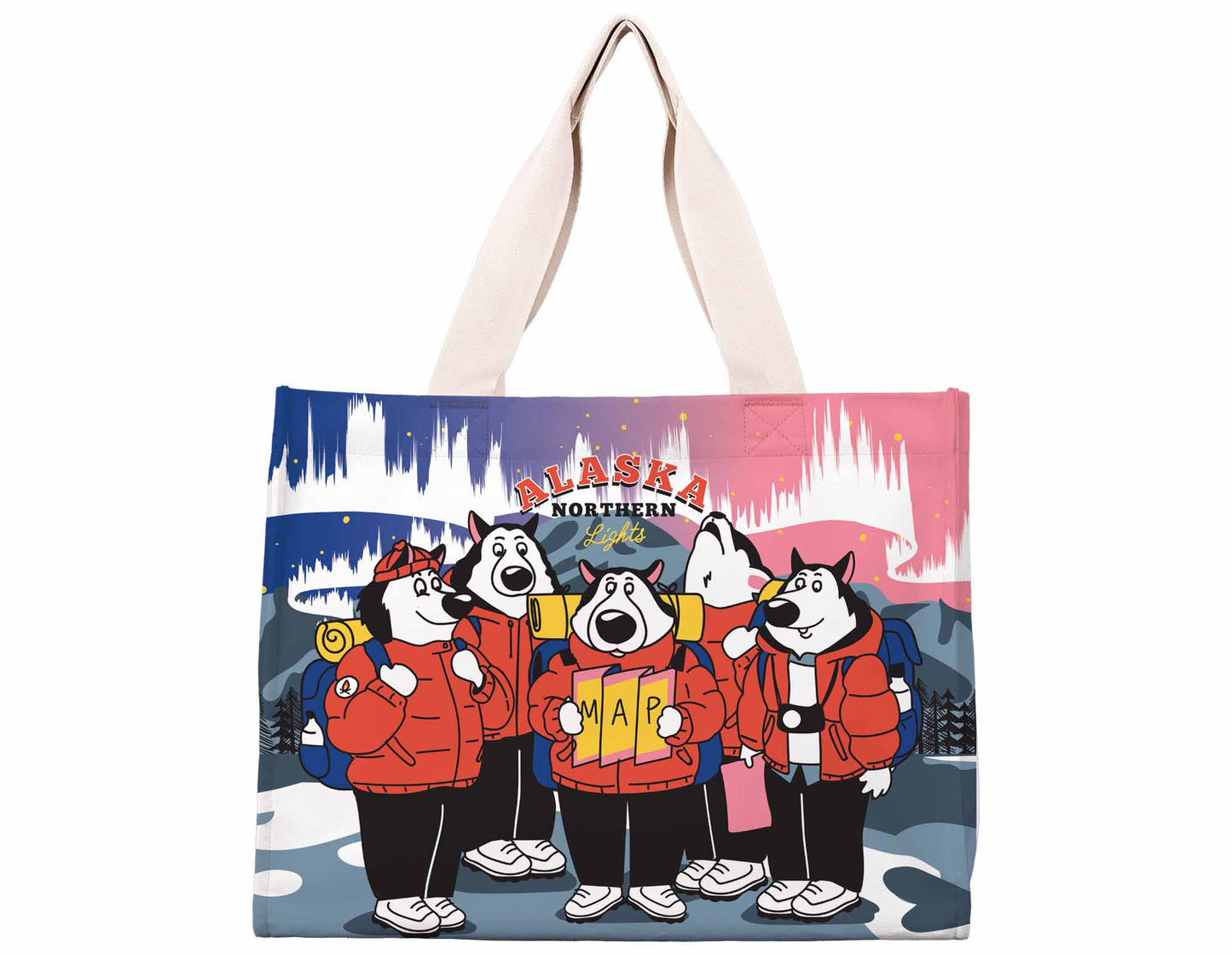 Alaska Malamute Backpackers Travel Tote