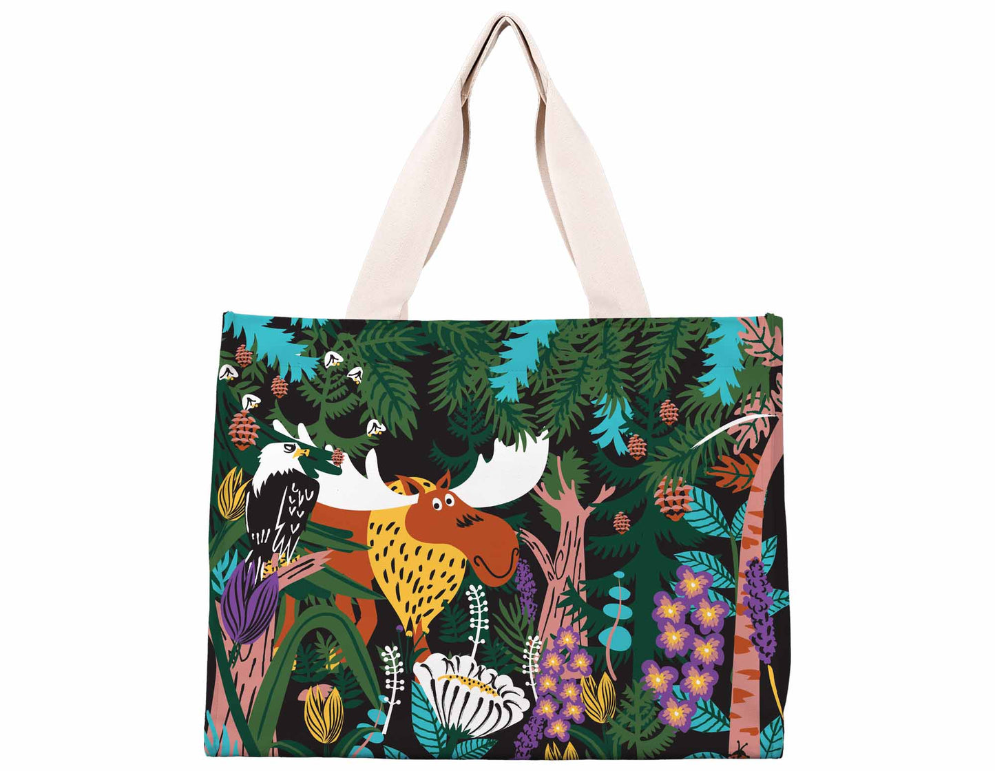 Alaska Moose Lifestyle Travel Tote
