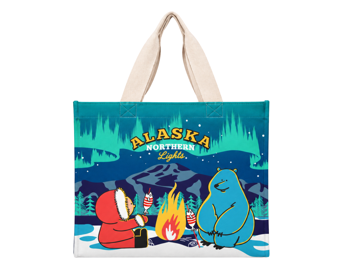 Alaska Northern Lights Travel Tote