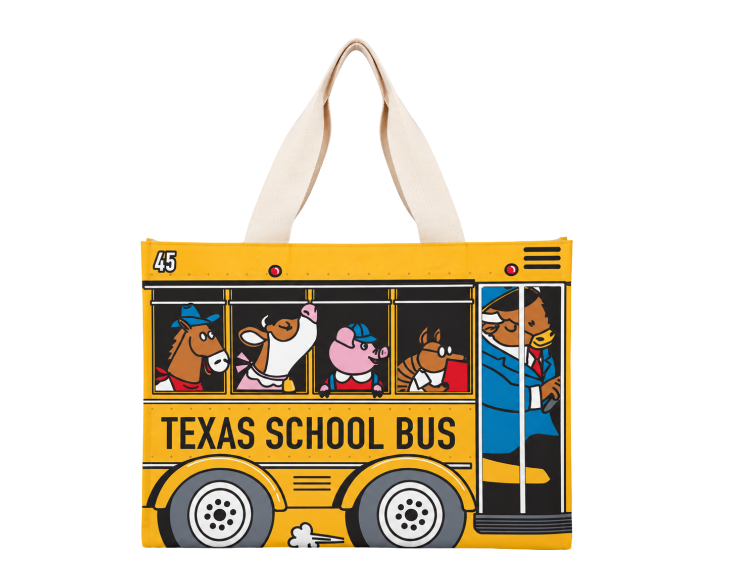 Texas School Bus Travel Tote