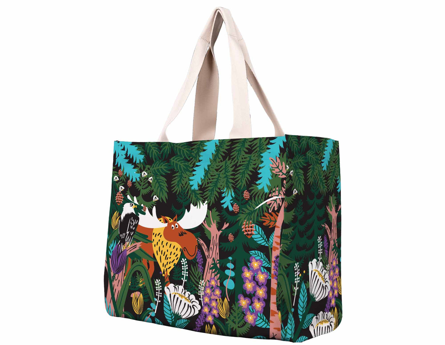 Alaska Moose Lifestyle Travel Tote