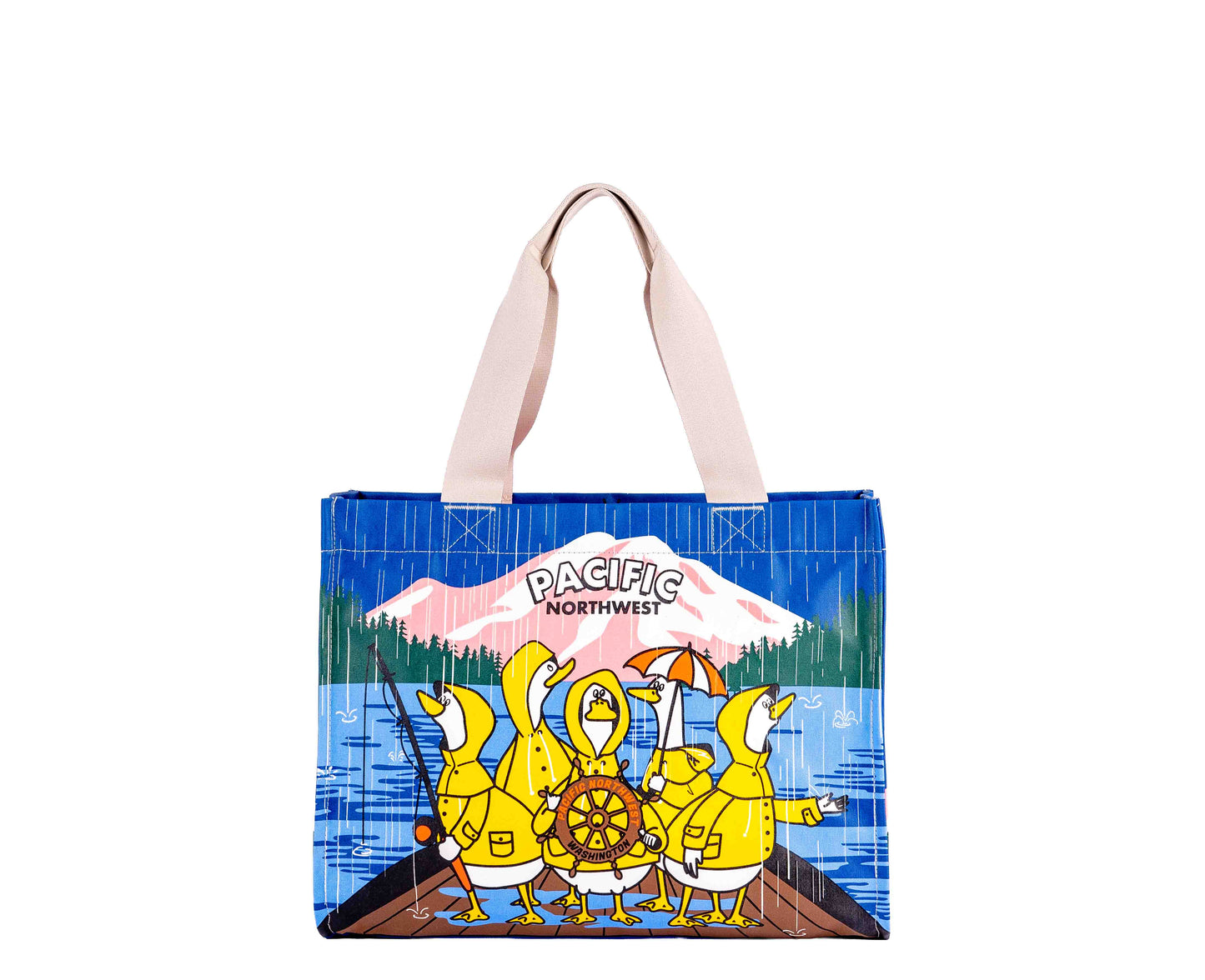 Seattle Rain Ducks Travel Tote Bag
