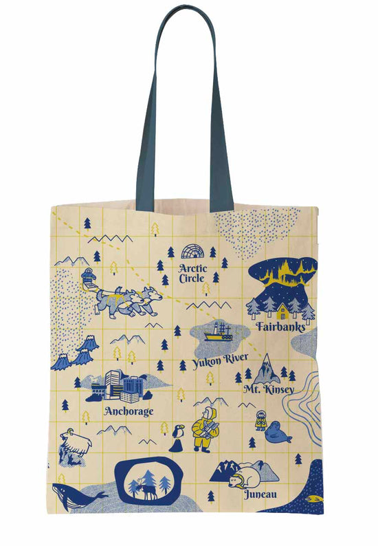 Alaska Map Simple Tote