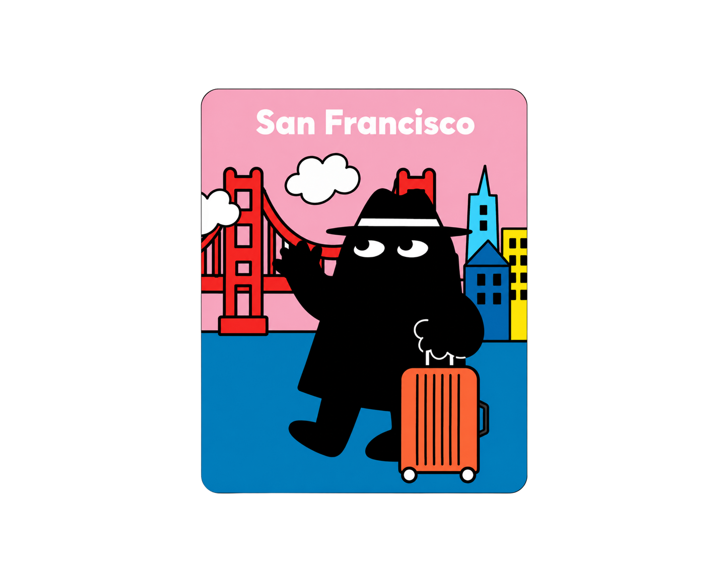 Chaloman On The Move In SF Sticker