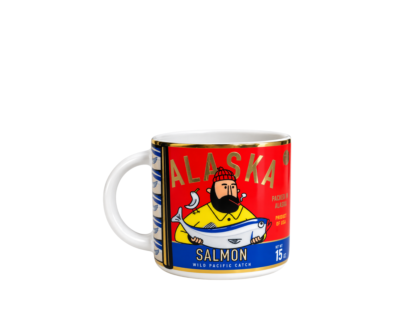 Alaska Salmon Can Porcelain Mug