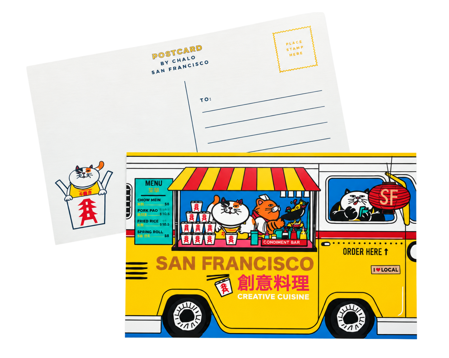 SF Cat Food Truck Postcard