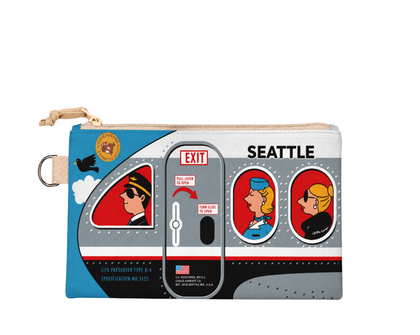 Seattle Jet Setters Small Pouch