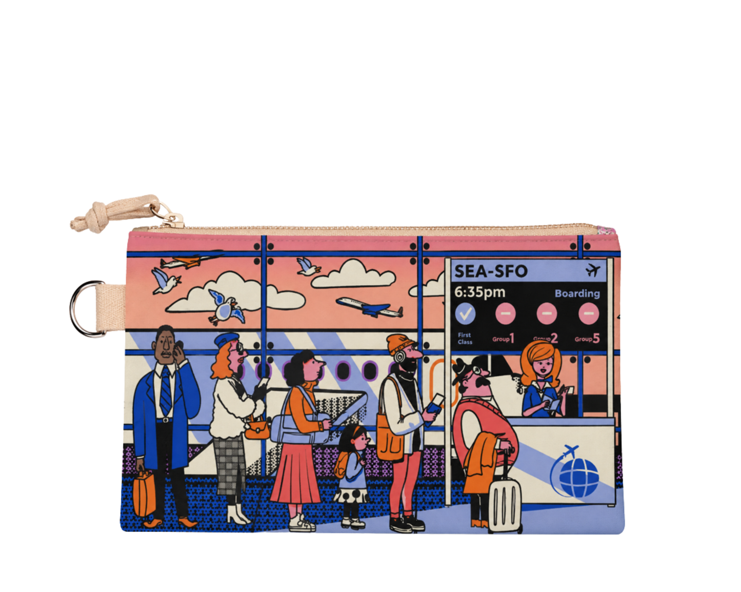 West Coast Boarding Gate Small Pouch