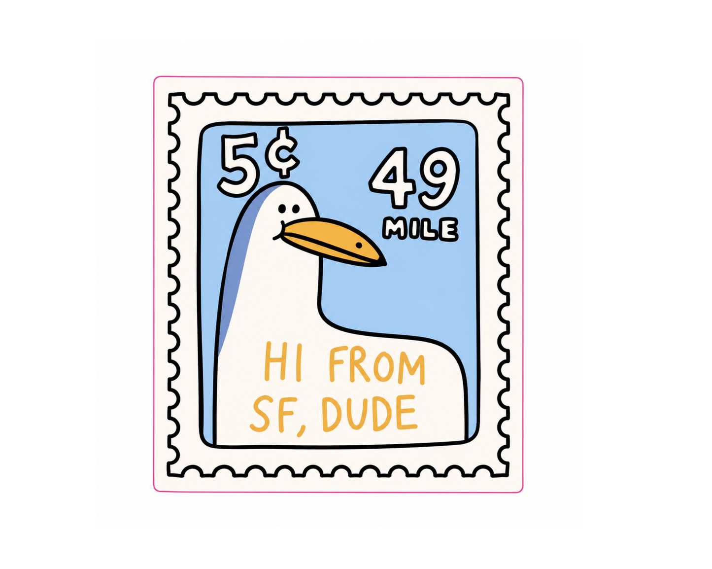 SF 49 Miles Stamp Sticker