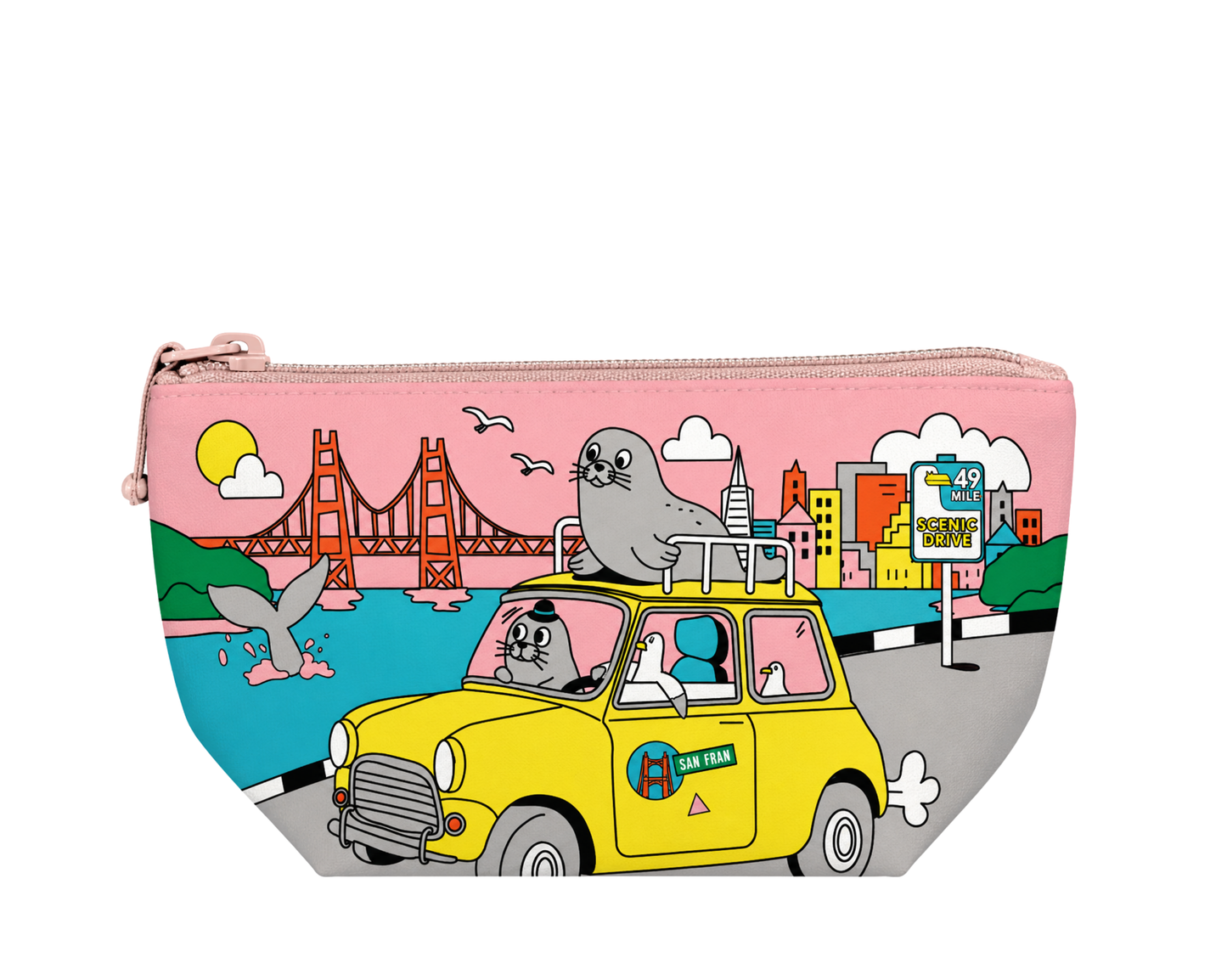 SF Seal & Gull Road Trip Medium Pouch