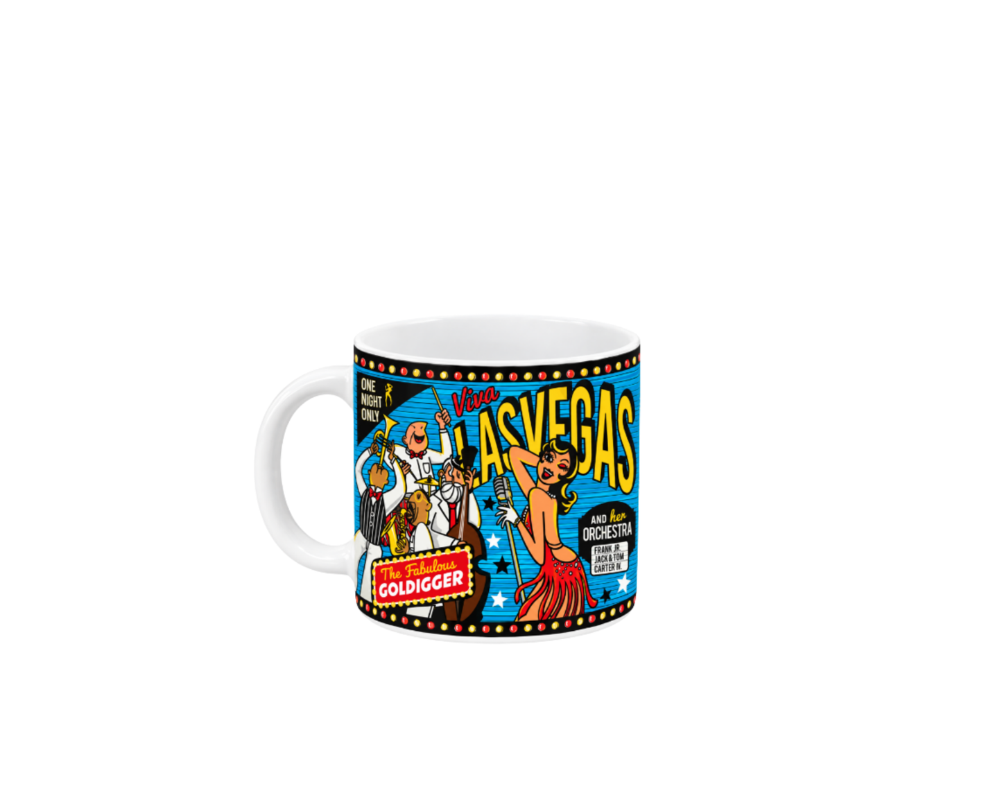 Las Vegas Showgal Porcelain Mug