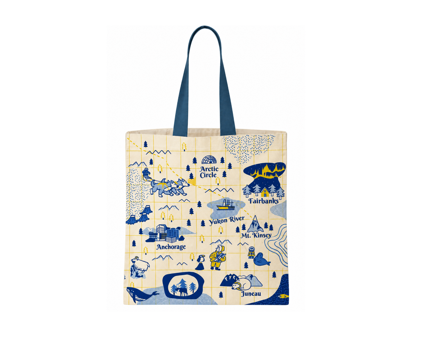 Alaska Map Simple Tote Bag
