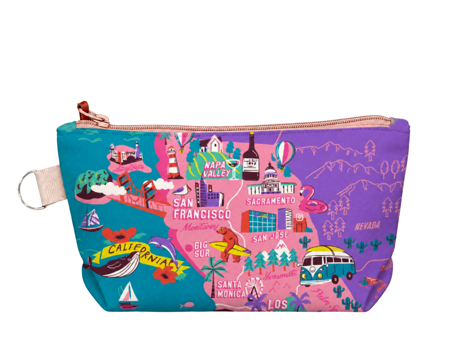 California Map Medium Pouch