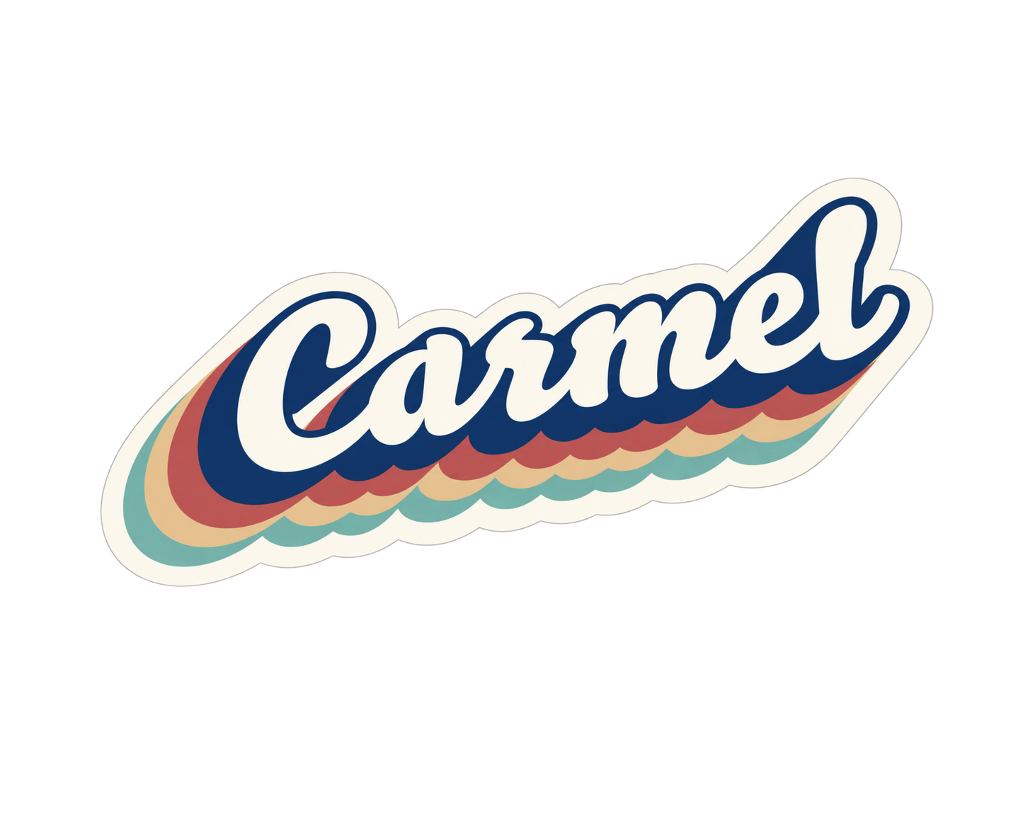 Carmel Typo Sticker