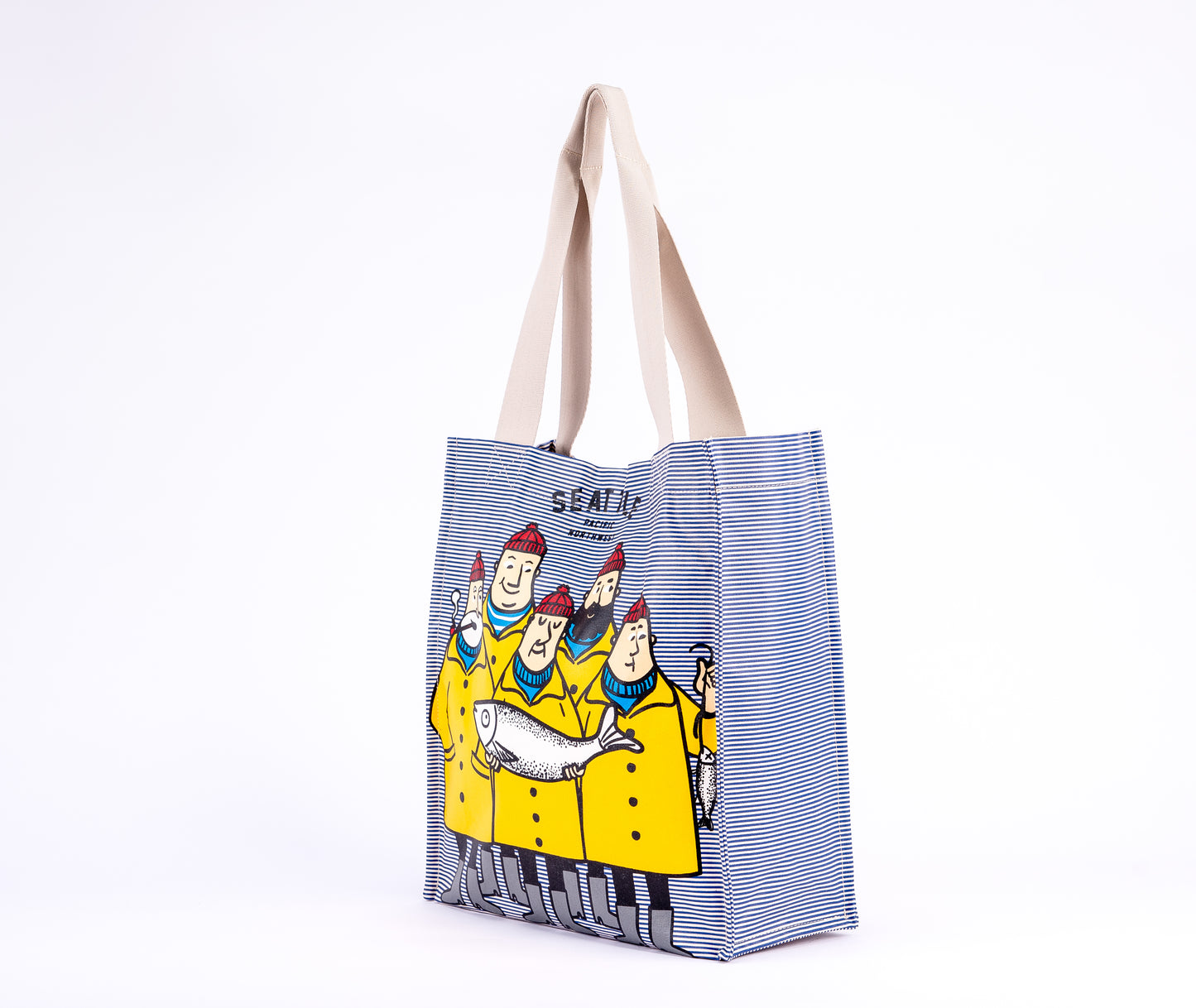 Seattle Fishermen Pinstripes Shopping Bag