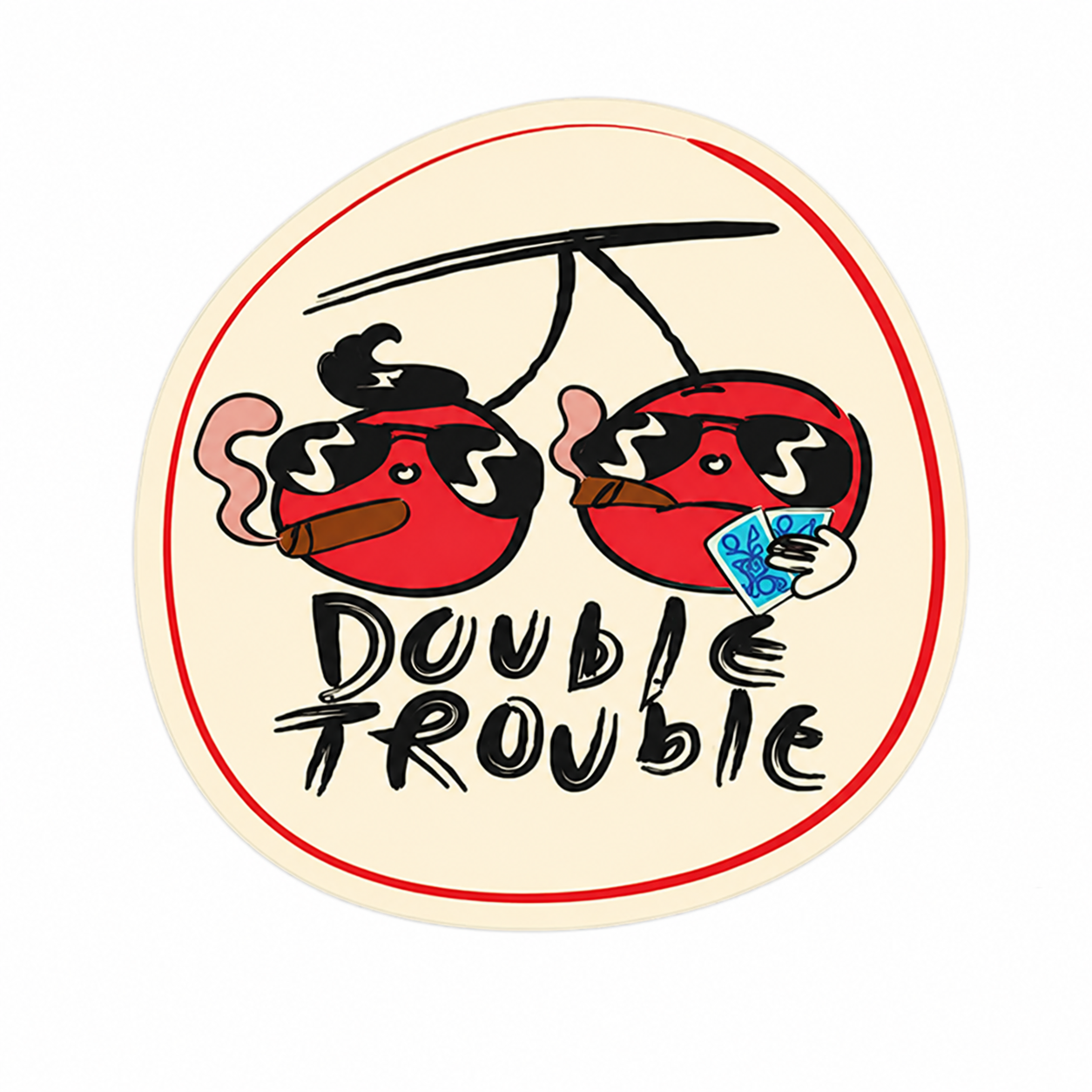 Double Trouble Sticker