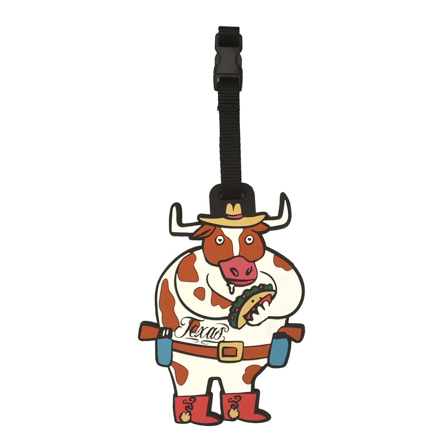 Houston Cow Rancher Luggage Tag