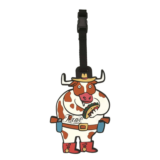 Houston Cow Rancher Luggage Tag