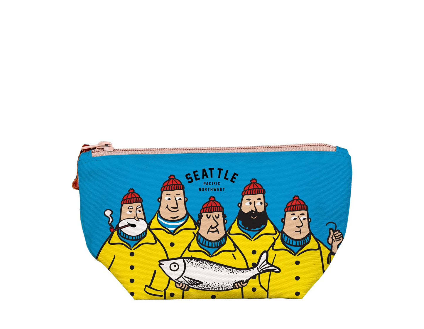 Blue Fishermen Medium Pouch
