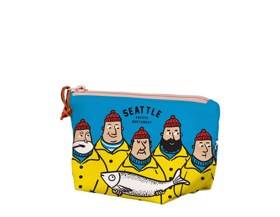 Blue Fishermen Medium Pouch