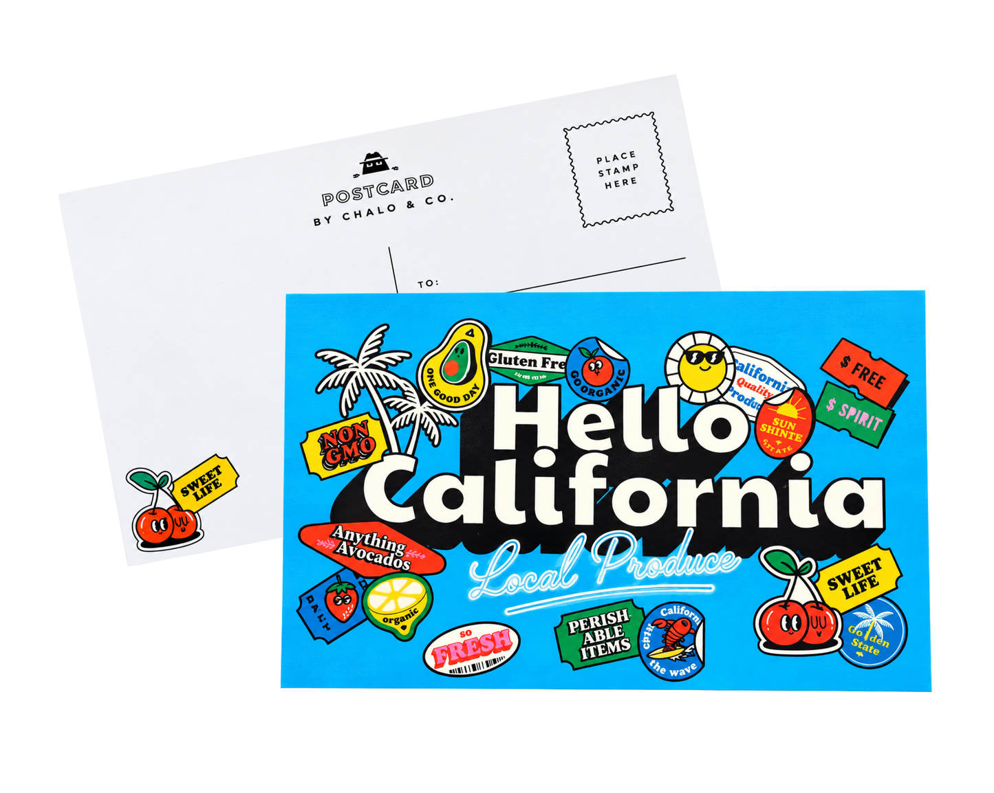 Hello California Postcard