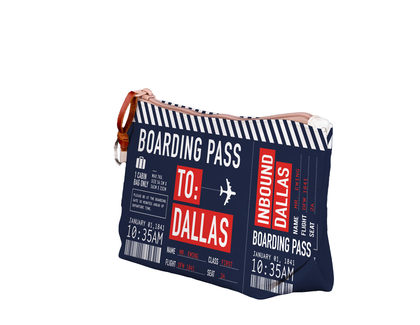 Dallas Boarding Pass Medium Pouch