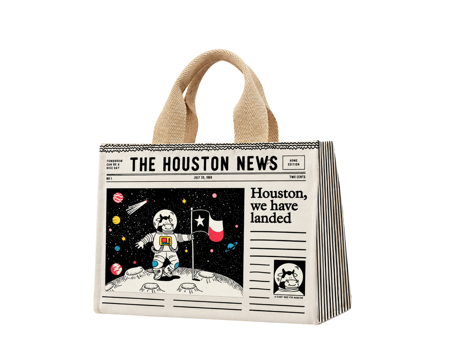 Houston Newspaper Medium Travel Tote