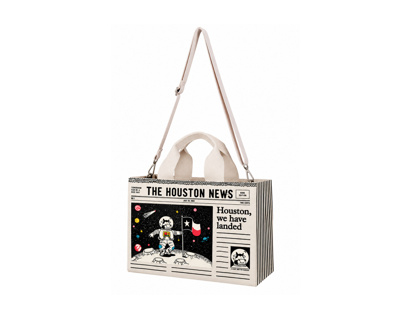 Houston Newspaper Medium Travel Tote