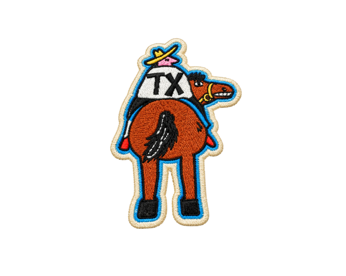Texas Cow Boy Horse Iron On Patch
