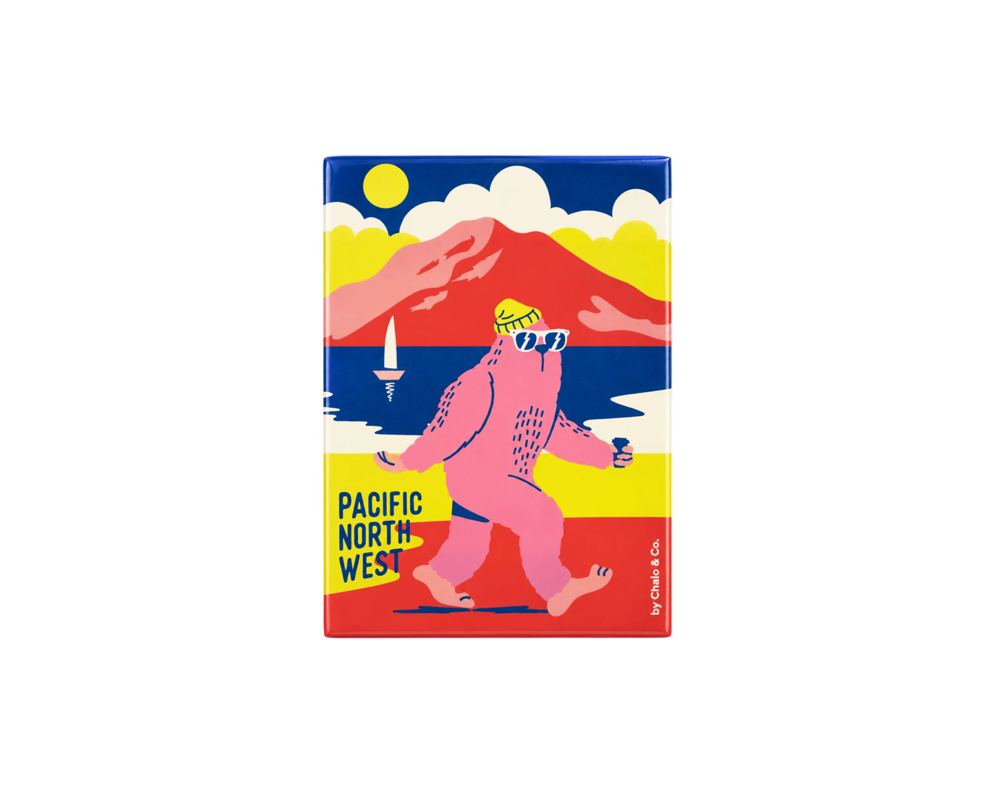 PNW Hipster Bigfoot Magnet