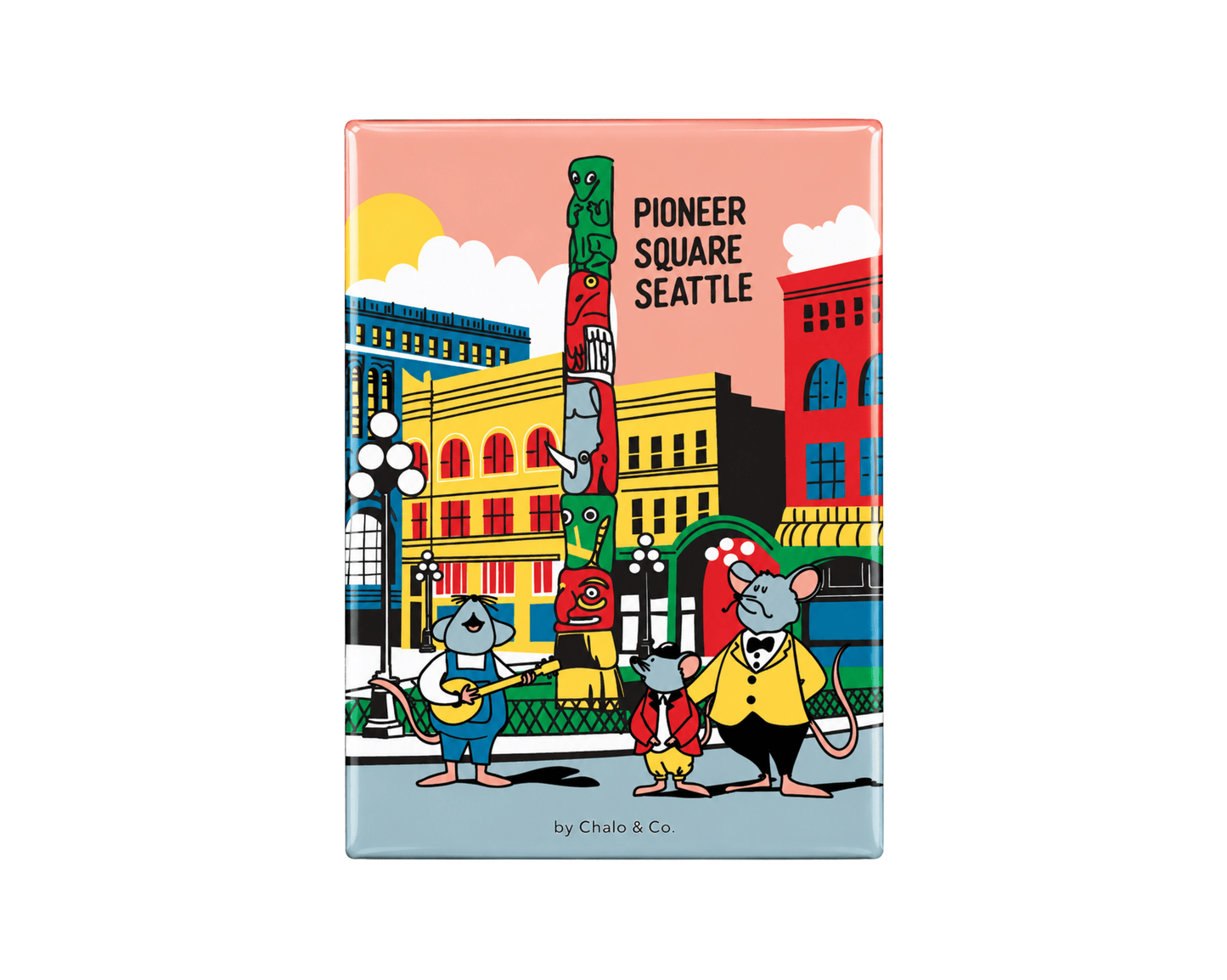 Seattle Pioneer Square Buskers Magnet