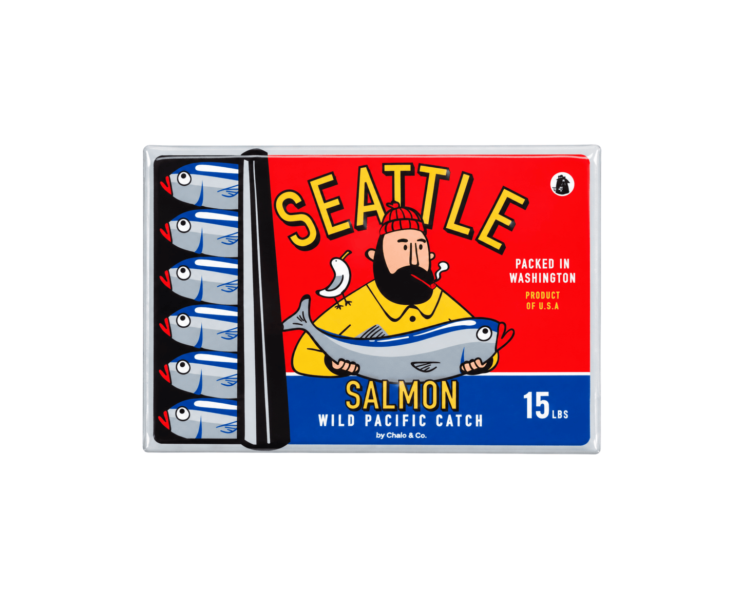 Seattle Salmon Can Magnet