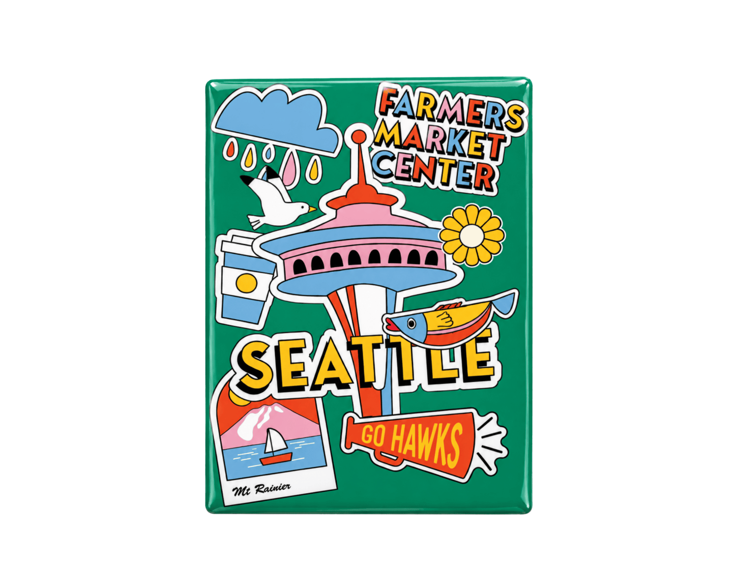 Seattle Sticker Icons Magnet
