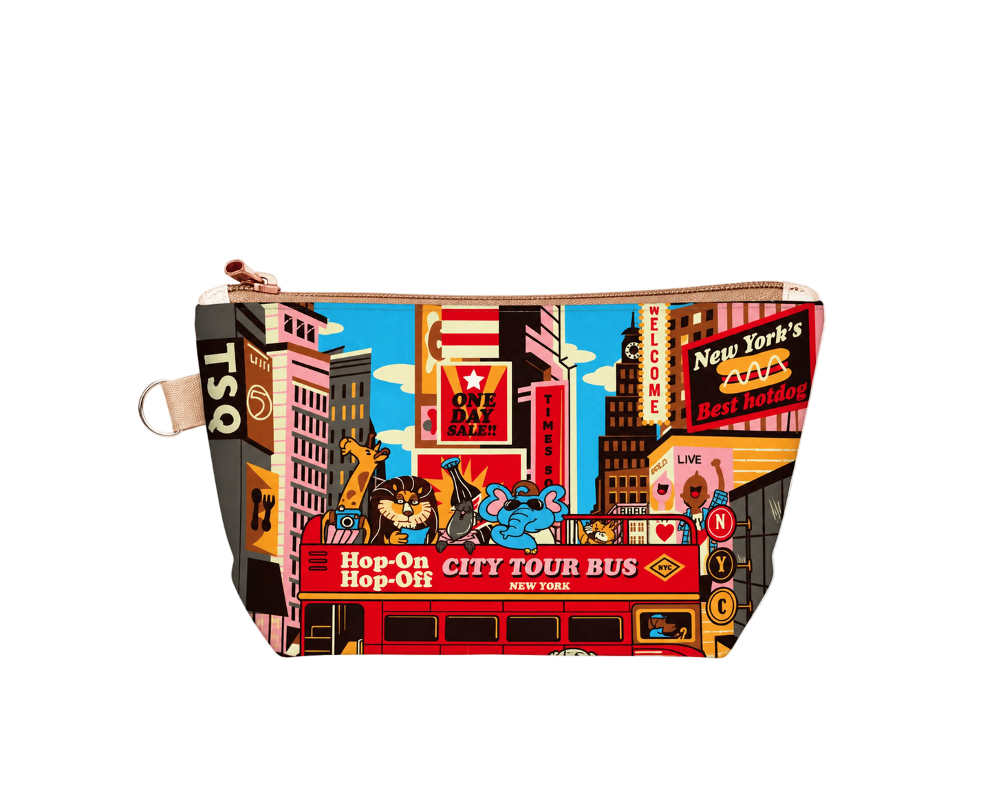 New York Time Square Medium Pouch