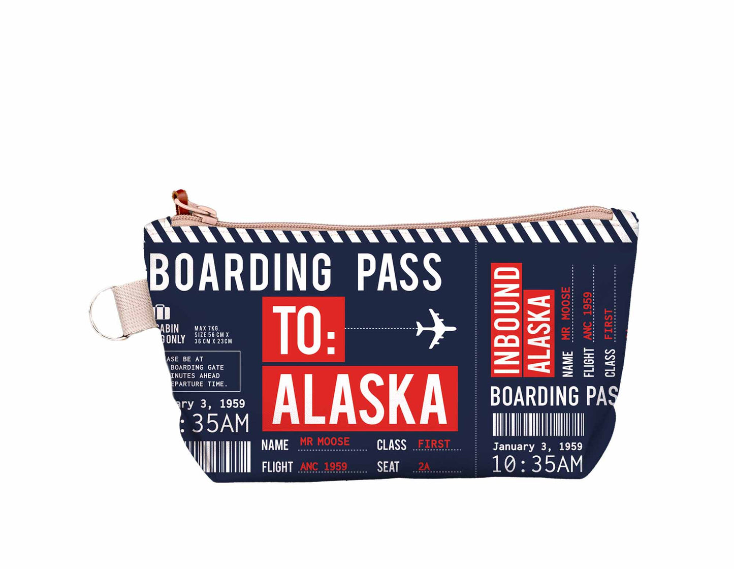 Alaska Boarding Pass Medium Pouch