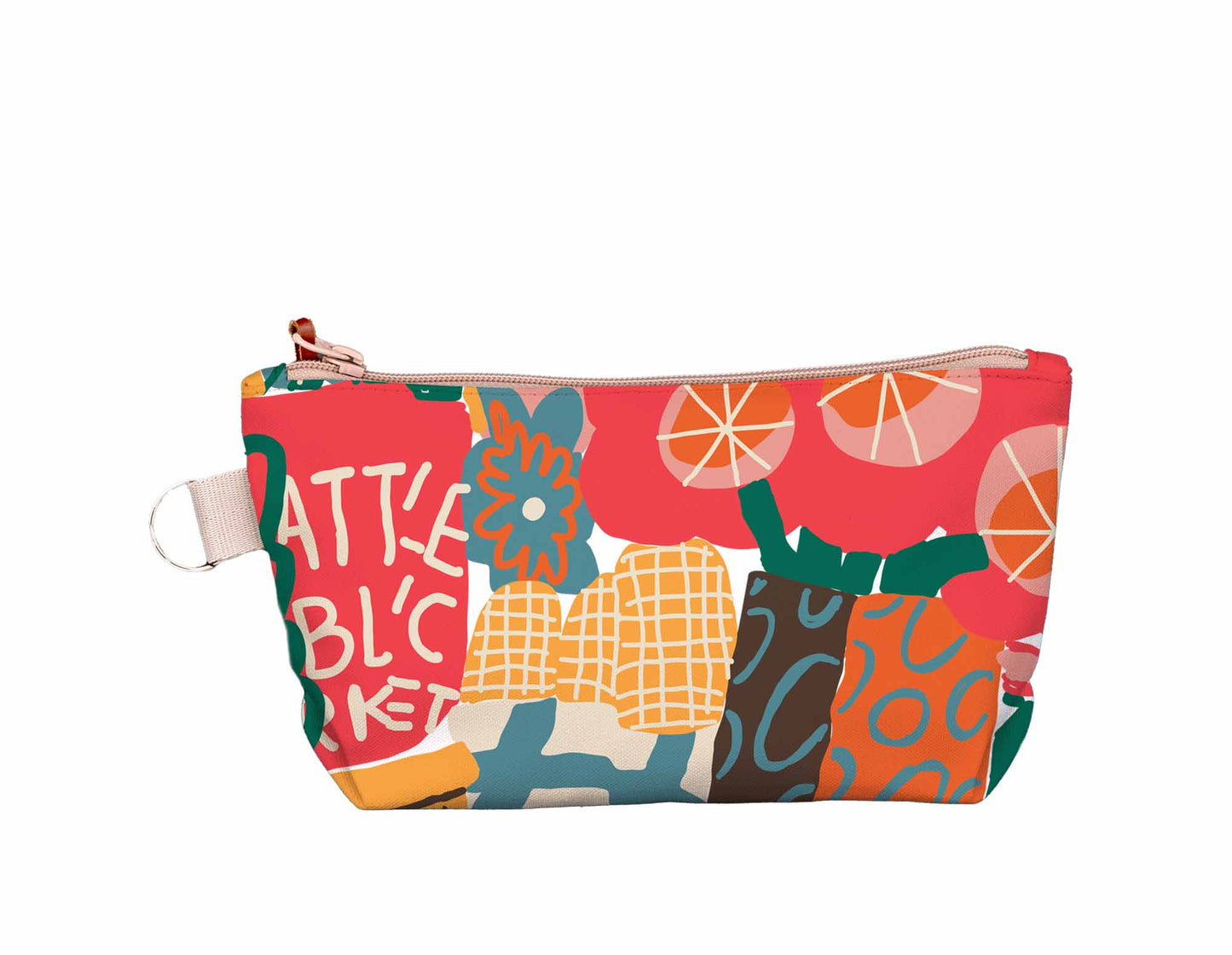 Market Abstract Medium Pouch