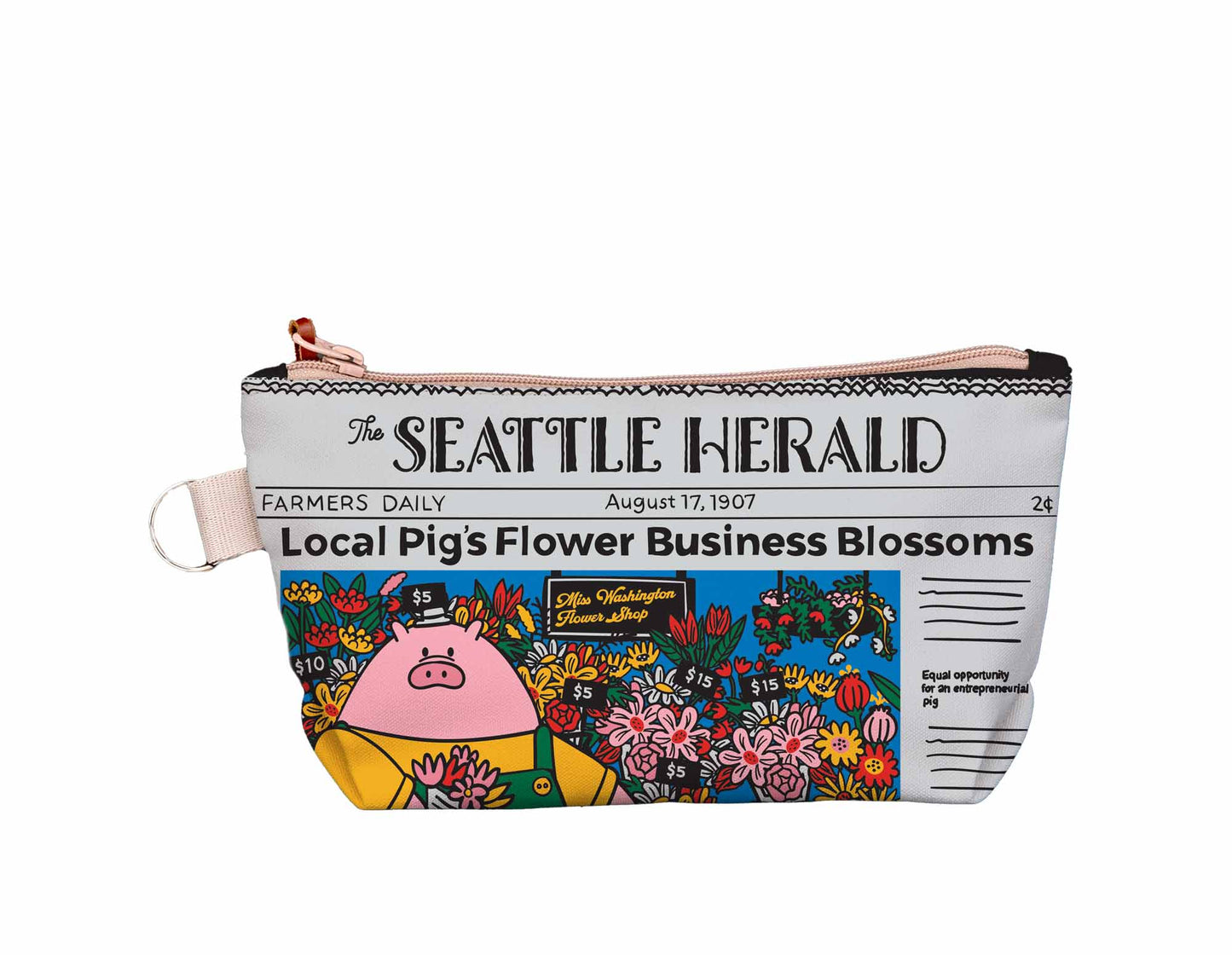 Seattle Herald Newspaper Medium Pouch