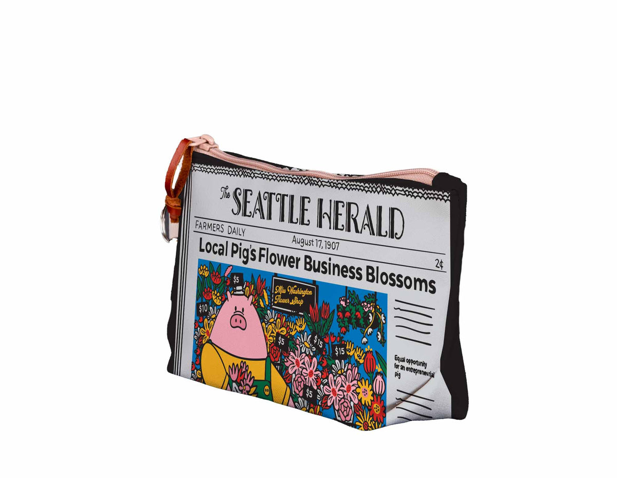 Seattle Herald Newspaper Medium Pouch – Chalo & Co.