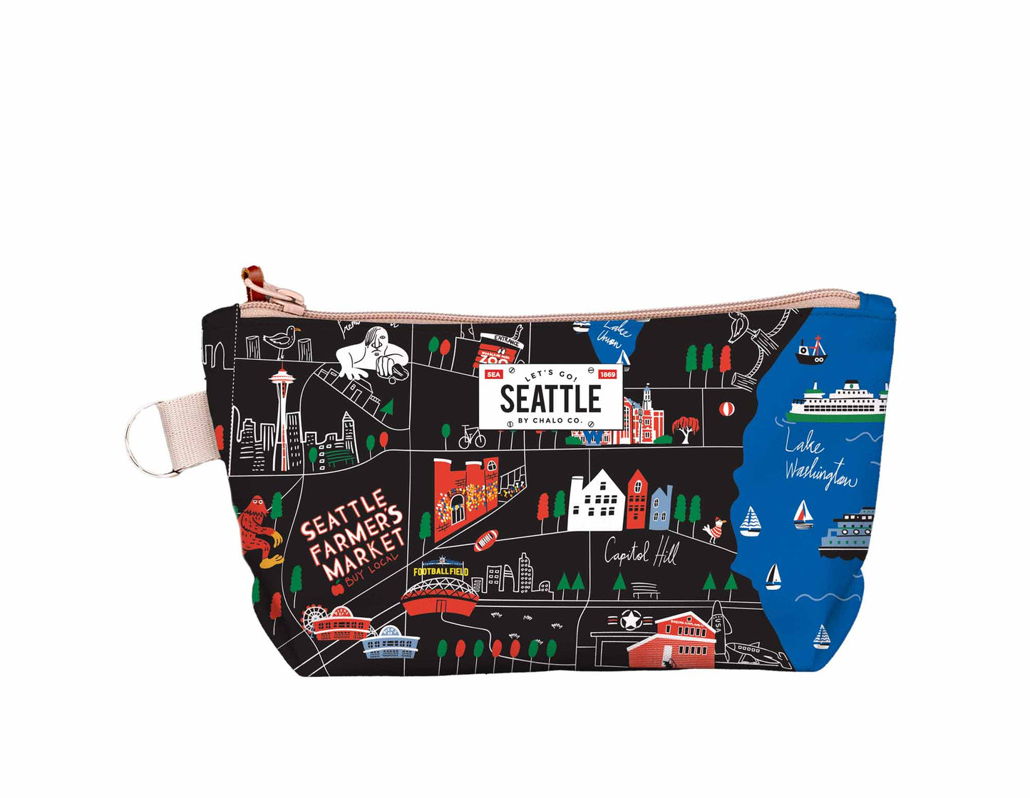 Seattle Map Medium Pouch