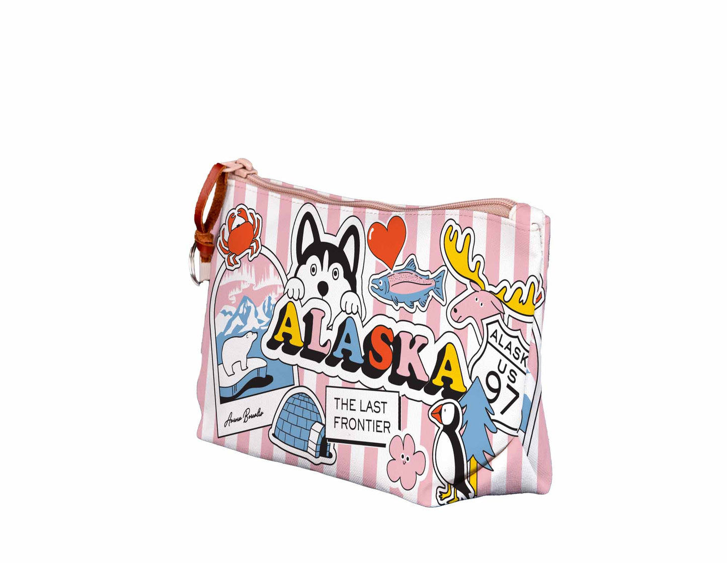 Alaska Iconic Symbols Medium Pouch