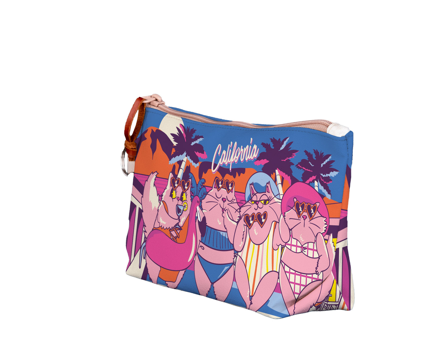 California Cats Bathing Beauties Medium Pouch