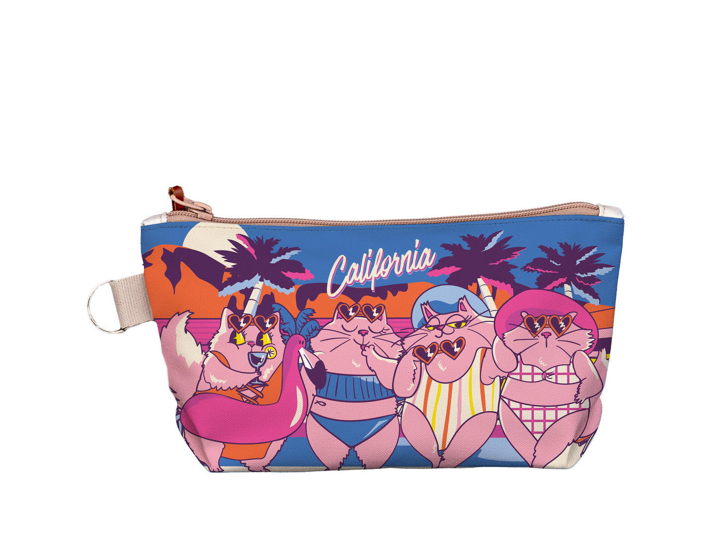 California Cats Bathing Beauties Medium Pouch
