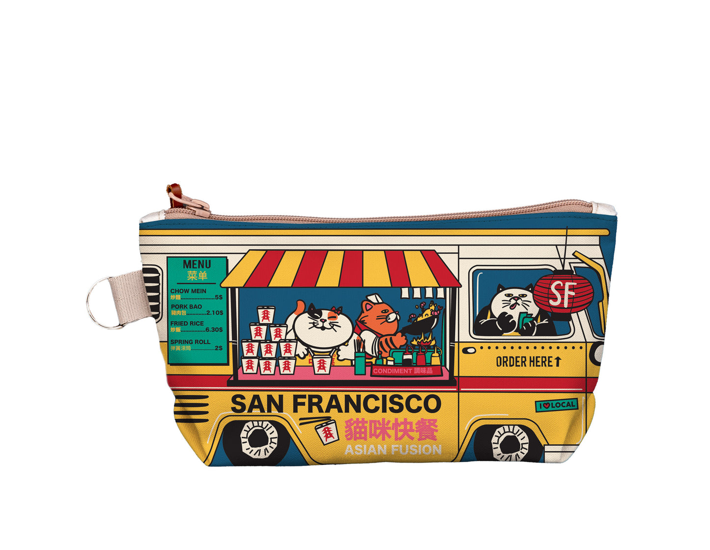 California Cat Food Truck Medium Pouch